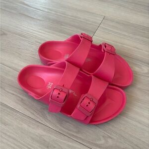 Bright Pink Kids Two-Strap Sandals - Birkenstock 1y